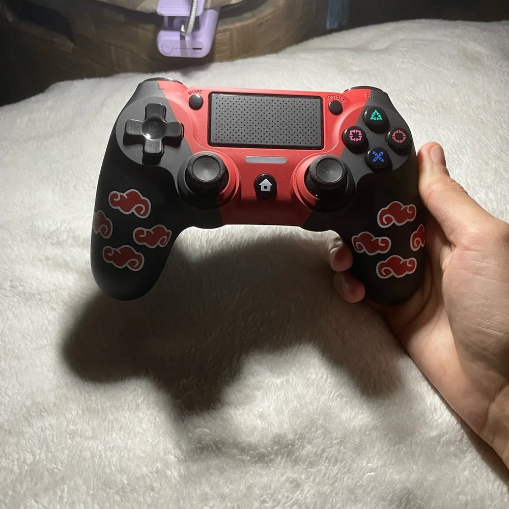 Unused Wireless PlayStation Controller With Akatsuki Cloud Design